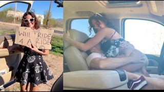 Hot Hitchhiker with No Panties: &quot;Will Ride 4 A Ride&quot;